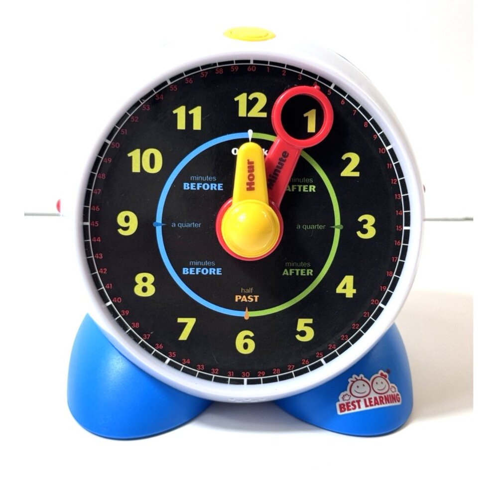 Best Learning Toy Clock Musical Talking Learn Tell Time Educational Sleep Mode